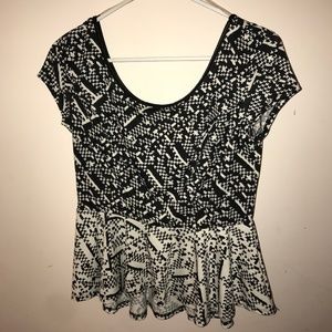 Black and white Women's Low-Cut Back Shirt, Target